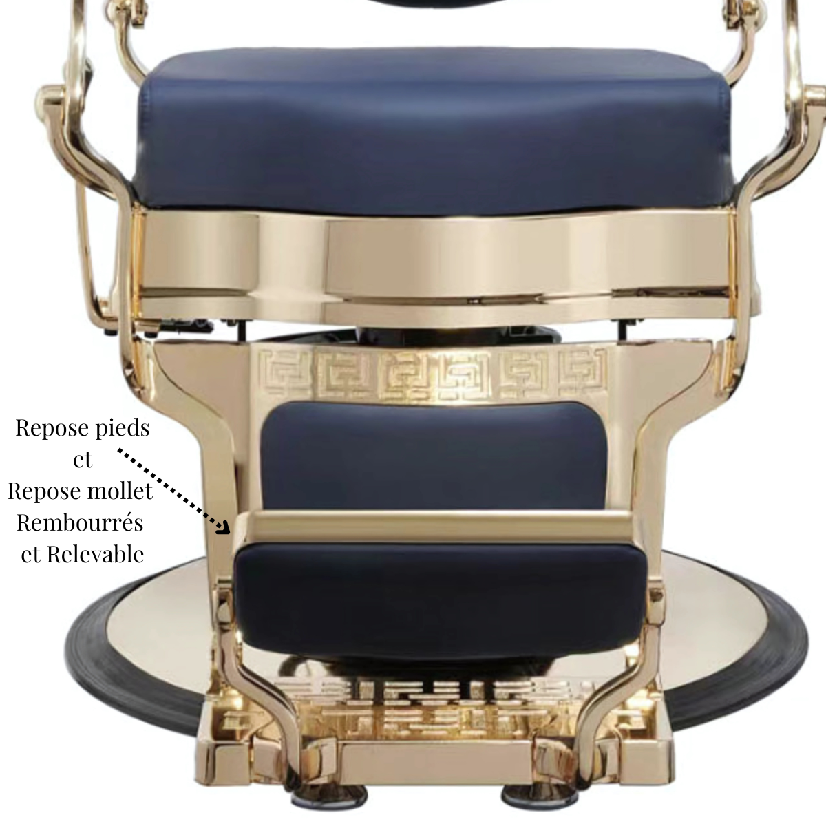 Fauteuil Barbier Florence Bleu Or